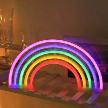 Colourful Rainbow LED Neon Lamp - Wall/Bar Mount for Home, Nursery & Children’s Room