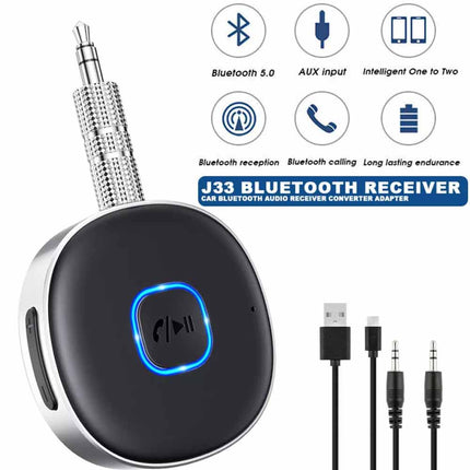 Bluetooth Receiver Call Music Receiver AUX Adapter for Car Headphone iPod