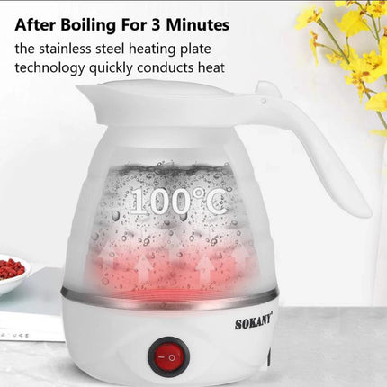 Foldable Electric Kettle, 220V Silicone Electric Water Boiler Portable Au Plug