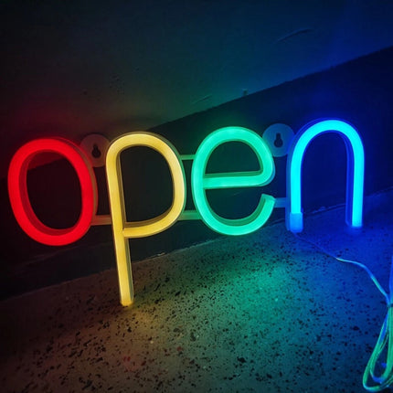 LED Shop Open Sign Light Bar Hotel Restaurant Window Hanging Display Lights