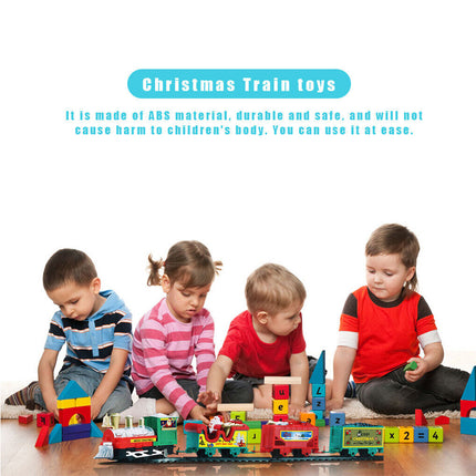 Christmas Train Electric Railway Tracks Santa Claus Car Kids Education Xmas Gift