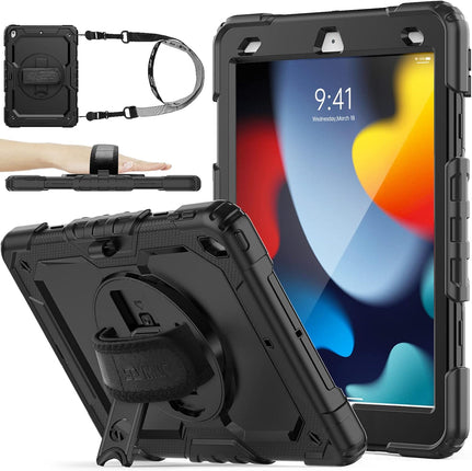 Rugged Shockproof Outdoor Case for iPad 9 / 8 / 7th Gen 10.2 with Holder for Kid