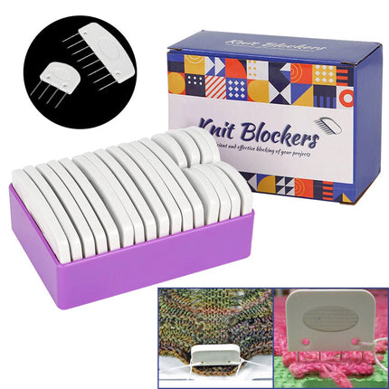 20pcs Knit Blockers & Pins Set – For Knitting, Crochet & Lace Needlework