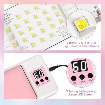 Professional Foldable LED UV Nail Lamp for Nail Dryer and Gel Nail Polish Curing