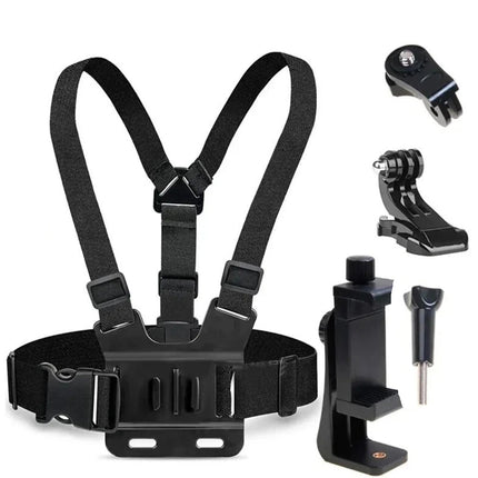 5pcs Chest Mount Harness Strap Action Camera Phone Holder POV for Mobile Phone EM