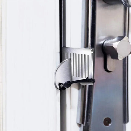 Portable Stainless Steel Door Blocker, Anti-Theft Security Tool 8cm