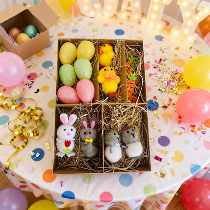 Easter Decorations Set Carrot Egg Bunny Chick Plastic Felt Party Supplies