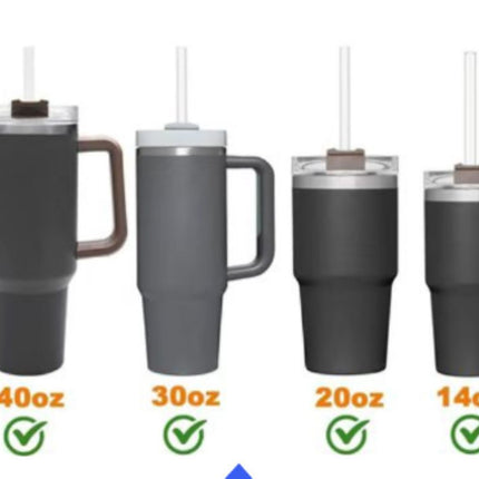 304 Stainless Steel Straw Set for 40oz Cup, 3 Straight & 3 Bent Straws with 2 Cleaning Brushes