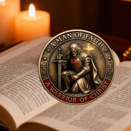 2Pcs Religious Faith Commemorative Coin Christian Collectible Medal