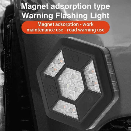 360° Rotating LED Magnetic Car Warning Light High-Visibility Flashing Emergency Beacon