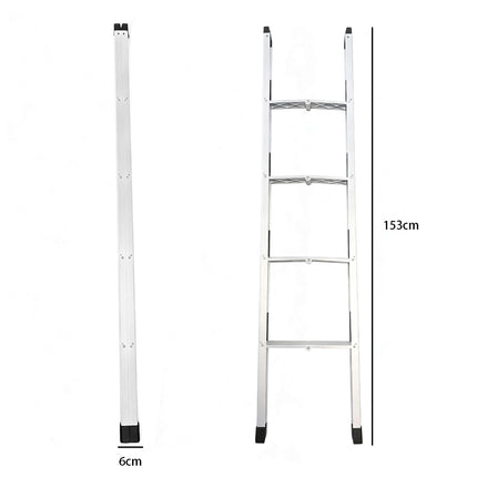 SJ 4-Step Folding Bunk Ladder – Lightweight Aluminium, Ideal for Caravan/RV/Camper