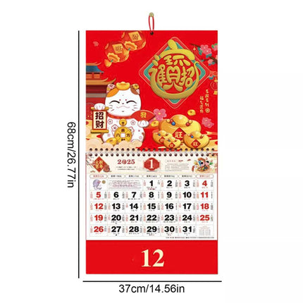 Chinese Wall Calendar Home Decorations Wall Calendar 2025 The Year Snake Decor