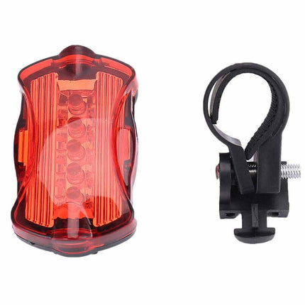 2X Front Rear Bike Light 5 LED Bicycle Tail Lights Waterproof Flashlight