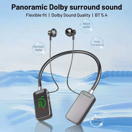 Wireless Bluetooth Neckband in ear karaoke Monitoring Headphones Living Headset