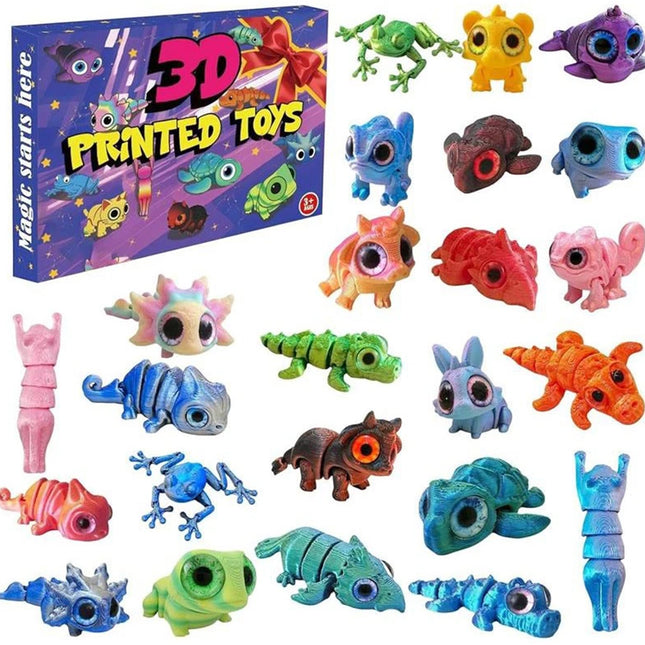 Printed Animals Christmas Advent Calendar 2025 – 24 Days of Joyful Christmas Countdown, Charming Holiday Calendar to Welcome Christmas