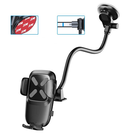 Gooseneck Phone Holder Suction Mount for Car Windscreen or Dashboard Long Arm