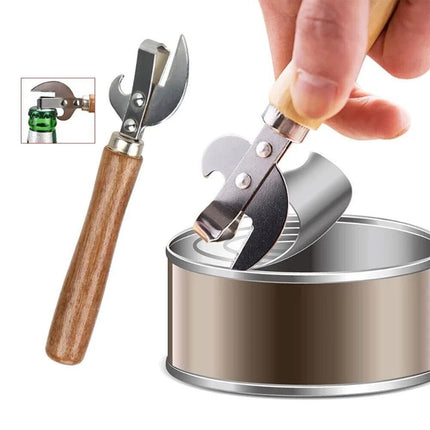 Stainless Steel Traditional Can Opener - Classic Stab-Type Tool for Opening Cans