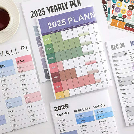 2025 Full Year Wall Planner Calendar Home Office Work Daily Calendar Wall Decor
