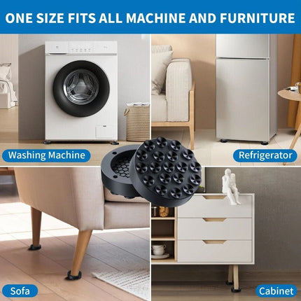 4Pcs Washing Machine Support Mat Anti-Vibration Leg Stopper Foot Pad Feet Pads