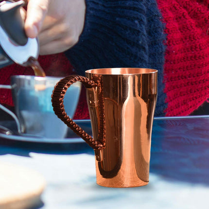 400ml Copper Moscow Mule Mug, Multipurpose Tea Coffee Cup for Hot & Cold Drinks