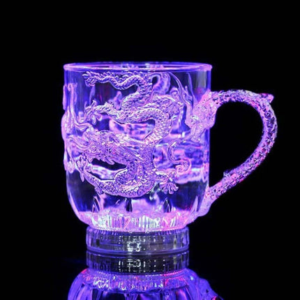 Dragon Pattern Color Changing Light Up Mug Novelty Drinking Cup Gift