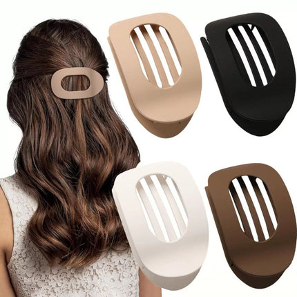 Set Flat Oval Hair Claw for thick Hair Clip For Women Girls Accessories