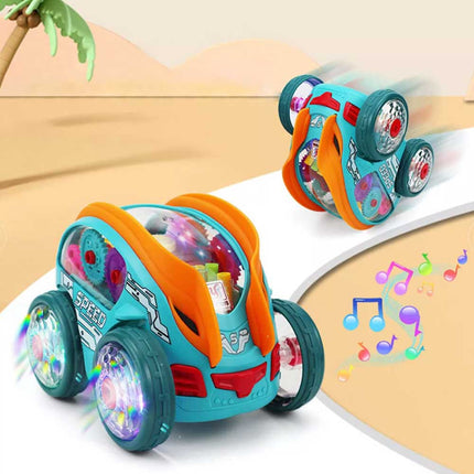 Speedlite Dynamic Gear Powered Car with Led Lights Light Up Toy Kids Xmas Gift