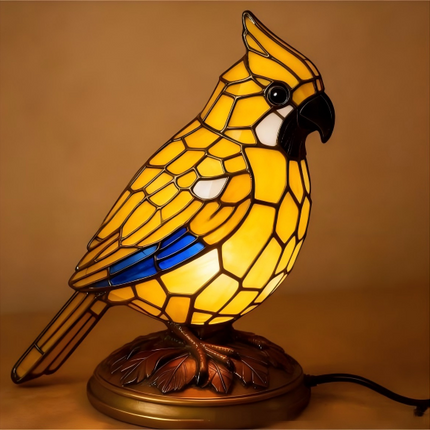 Red Resin Bird Lamp: Sheremart & Fanyil Cardinal Lamp