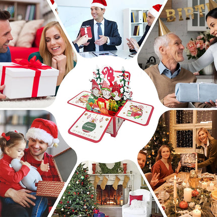5Pack Creative 3D Pop-Up Santa Claus Christmas Card