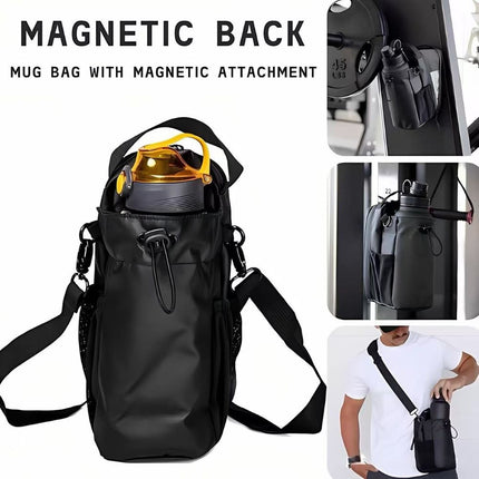Magnetic Water Bottle Holder Crossbody Sling Bag Gym Outdoor Storage Pouch for Phone Keys