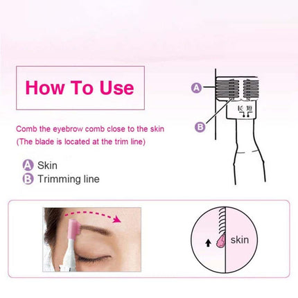 Women’s Electric Eyebrow Trimmer - Painless Facial Hair Shaver & Razor