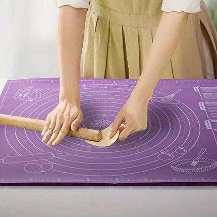 Large Silicone Baking Mat – Non-Stick Pastry Mat for Kneading, Rolling Dough & Fondant Cake Making