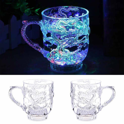 Luminous Dragon Flash Cup Colorful 285ml Lightup Cups Acrylic Gifts for Bar Home