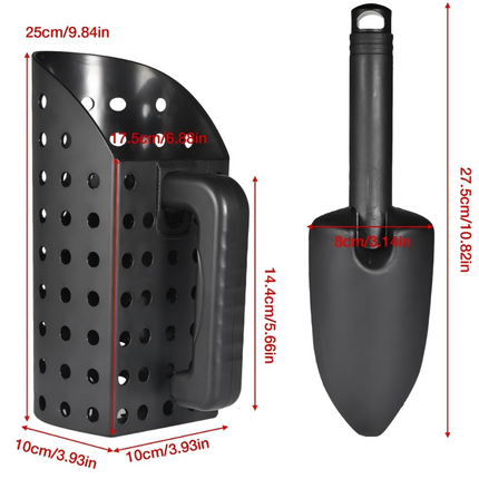 Beach Digging Filter Tool Metal Detector Sand Scoop Shovel Set Convenient Use