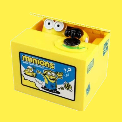 Minion piggy bank automatic money coin steal electronic box plastic doll Gift