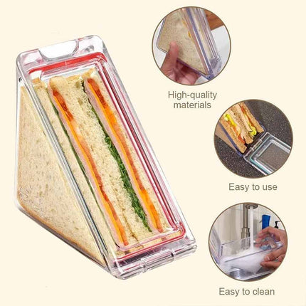 Triangle Sandwich Container Reusable Washable Sandwich Box Clear Sandwich Boxes