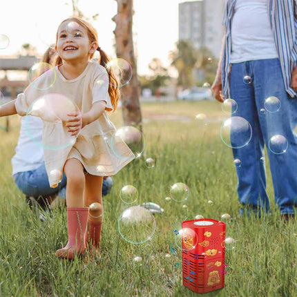 Electric Firework Bubble Machine 12 Holes Firework Shape Festive Bubble Blower