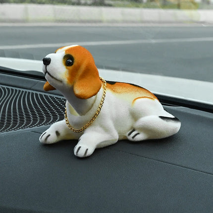 Swing Head Puppy Toy, Shiba Husky Nodding Bobble Figure, Car & Home Decor Gift