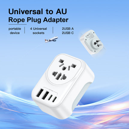 SAA Certified Australia Inbound Adapter: Compatible with US UK HK Japan EU Plugs