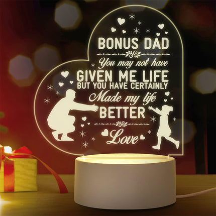 3D Night Light Love Blessing Language Acrylic Atmosphere LED Light