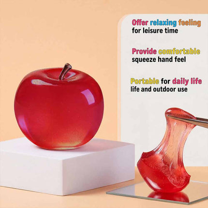 Red Apple Squishy Toy Soft Stress Relief Ball Fidget Sensory Toy for Kids