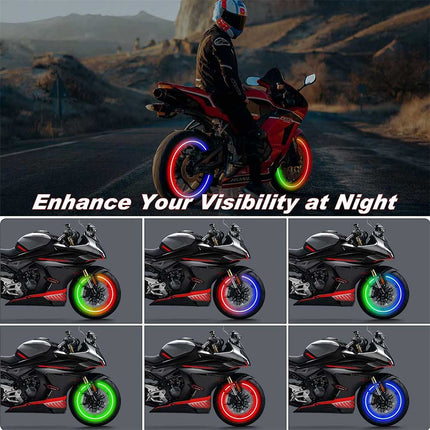 4-Pack LED Wheel Strobe Flash Lights Tire Valve Cap Lamps for Cars, Trucks & Motorcycles