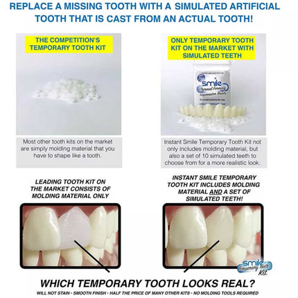 3X Instants Smile Comfort Fit Flex Teeth Top Temporary Teeth Replacement Repair