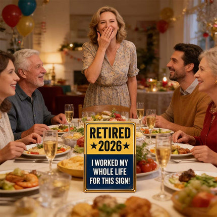 Retired 2026 Sign – Funny & Meaningful Retirement Gift for Men Women