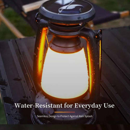 Solar & USB Rechargeable LED Camping Lantern, Outdoor Portable Light for Tent Hiking Camping