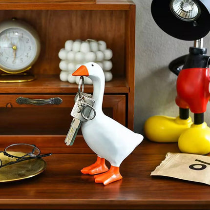 Magnetic Goose Key Holder - Resin Figurine for Home & Housewarming Gift
