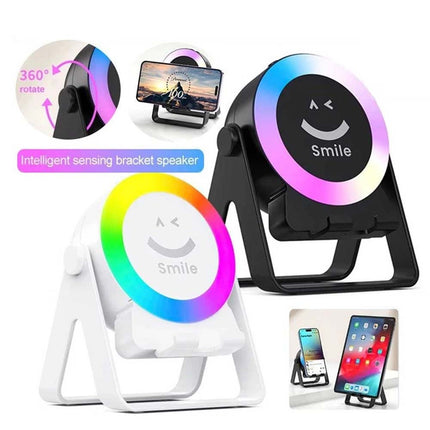 4-in-1 Wireless Induction Bluetooth Speaker, Rechargeable Audio Bracket Speaker