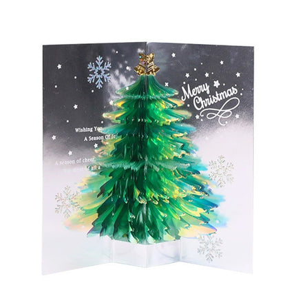 Exquisite 3D Tree Pop-Up Christmas Holiday Greeting Card