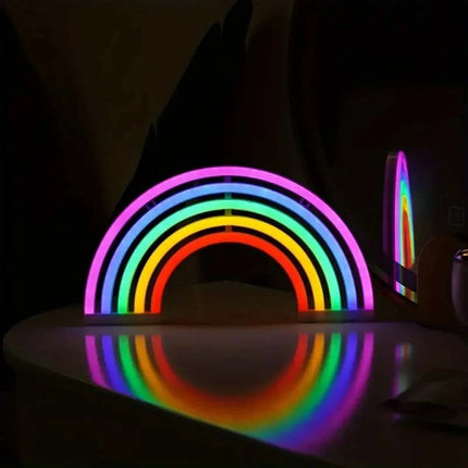 Colourful Rainbow LED Neon Lamp - Wall/Bar Mount for Home, Nursery & Children’s Room