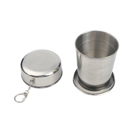 Folding 304 Stainless Steel Telescopic Drinking Cup for Camping Hiking